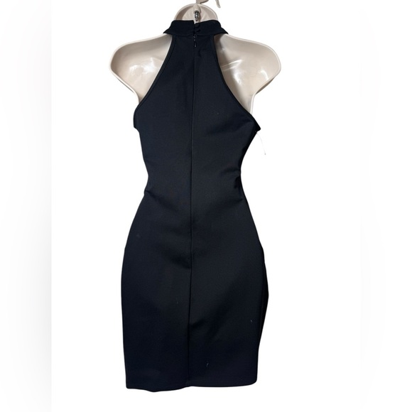 Superdown Tegan Wrap Mini Dress Black Mock Halter Party Revolve Small - Picture 9 of 12